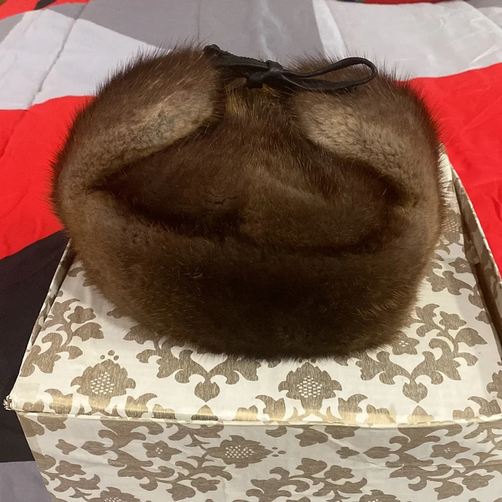 Womens mink fur cap vintage 70’s - Picture 2 of 8